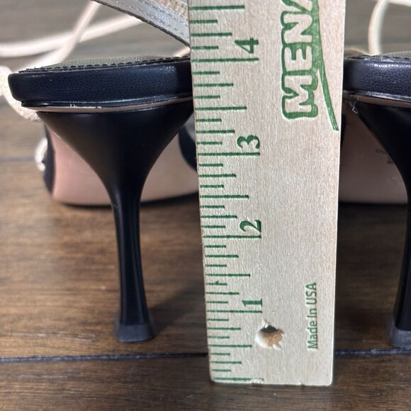 Steve Madden Athea Strappy Square Toe Heel Sandals Raffia Size 7.5 Ankle Strap - Picture 5 of 7